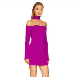 Gauge81 Revolve Jerez Mini Dress Clover Purple Knit Bodycon Dress Sz S NEW $470